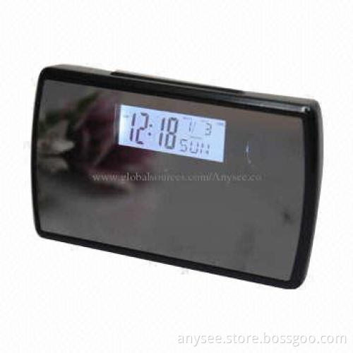 720P Remote Control Multifunction Stylish Security Spy Alarm Clock DVR, 140° Viewing Angle